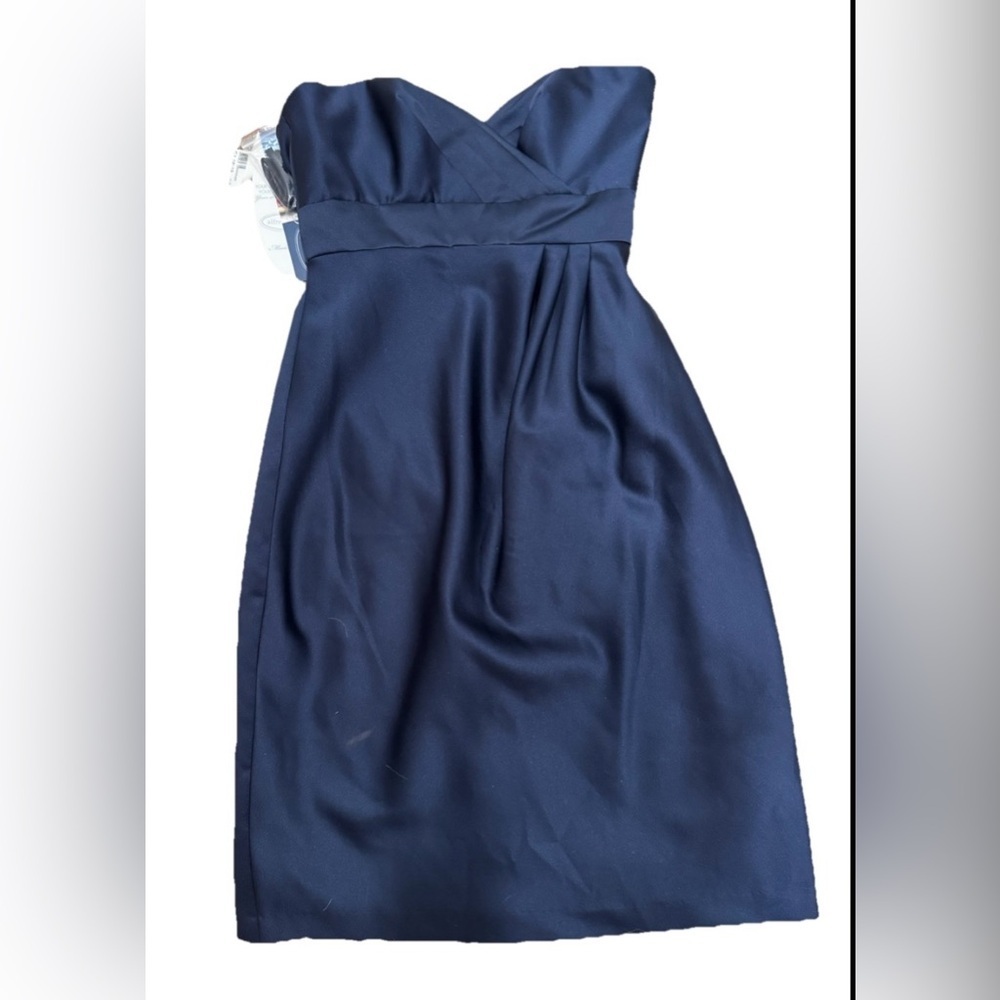 Alfred Angelo Strapless Navy Dress - Picture 2 of 5